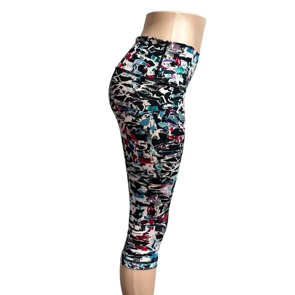 Lululemon multi-color print capri leggings